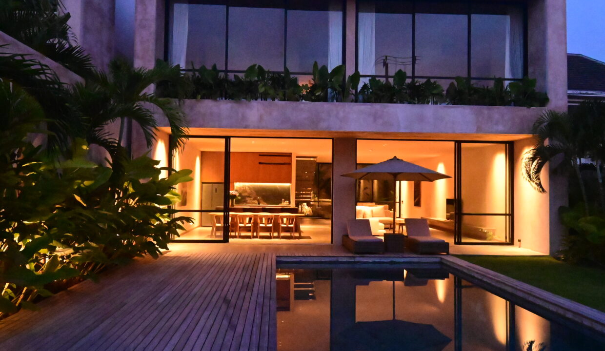 2. Front villa night
